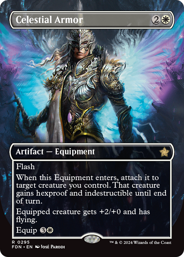 Celestial Armor (Borderless) [Foundations] | Jomio and Rueliete's Cards and Comics
