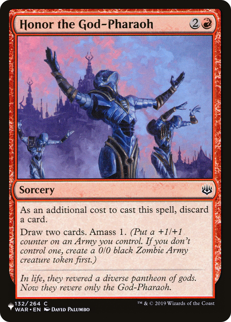 Honor the God-Pharaoh [The List] | Jomio and Rueliete's Cards and Comics