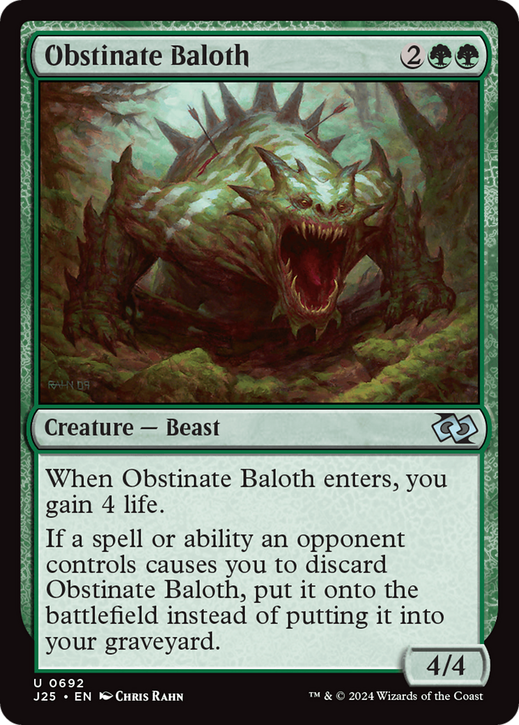 Obstinate Baloth [Foundations Jumpstart] | Jomio and Rueliete's Cards and Comics