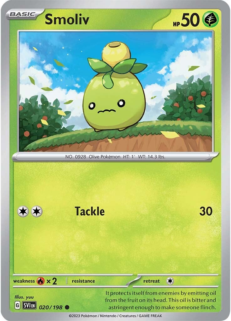 Smoliv (020/198) [Scarlet & Violet: Base Set] | Jomio and Rueliete's Cards and Comics