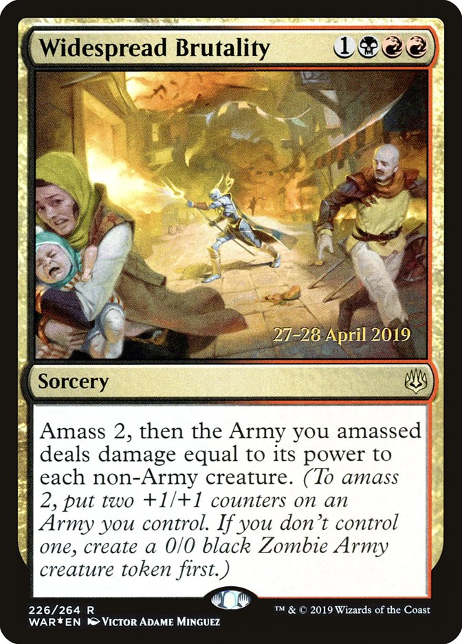 Widespread Brutality [War of the Spark Prerelease Promos] | Jomio and Rueliete's Cards and Comics