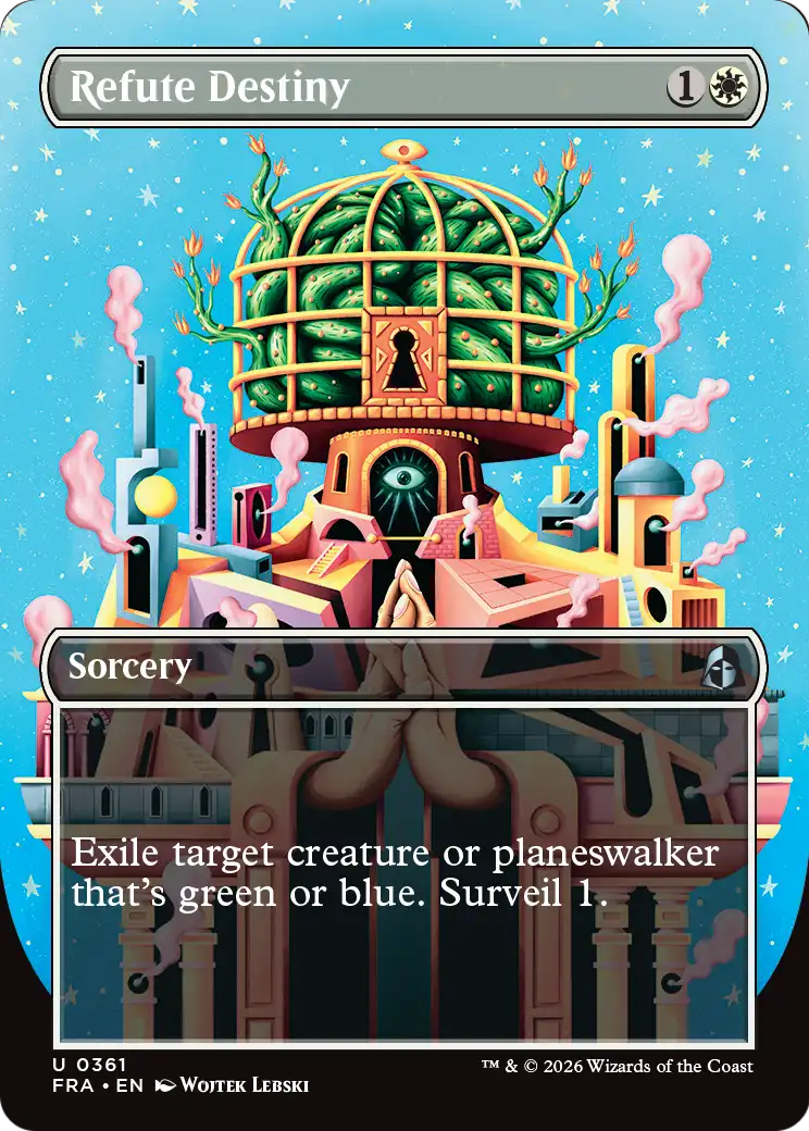 Refute Destiny (Borderless) [Reality Fracture] | Jomio and Rueliete's Cards and Comics