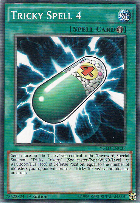 Tricky Spell 4 [YGLD-ENC33] Common | Jomio and Rueliete's Cards and Comics