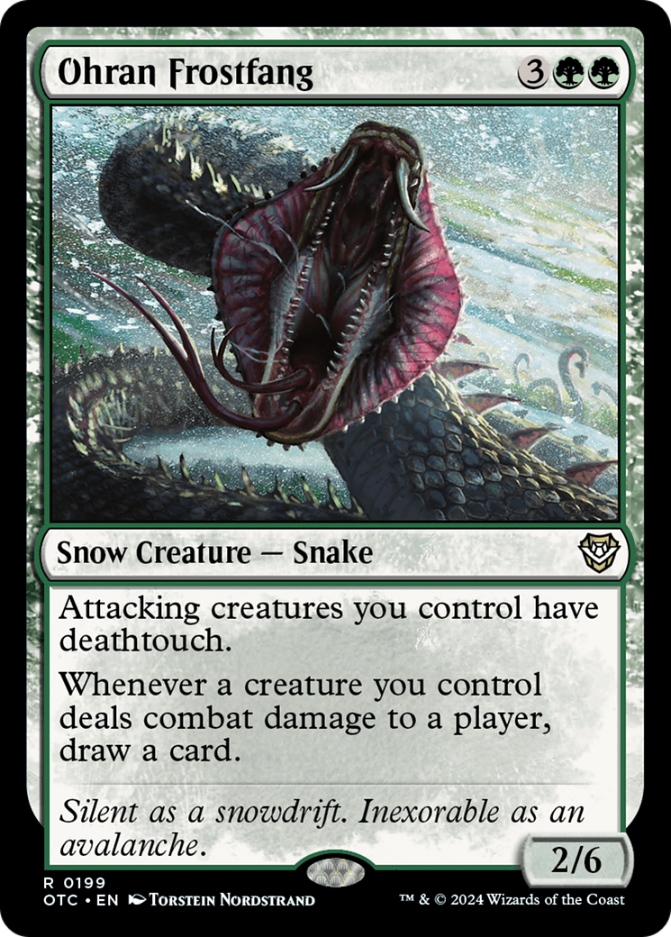 Ohran Frostfang [Outlaws of Thunder Junction Commander] | Jomio and Rueliete's Cards and Comics