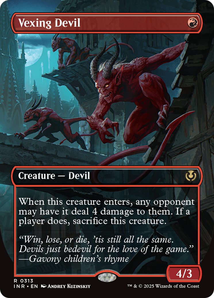 Vexing Devil (Borderless) [Innistrad Remastered] | Jomio and Rueliete's Cards and Comics