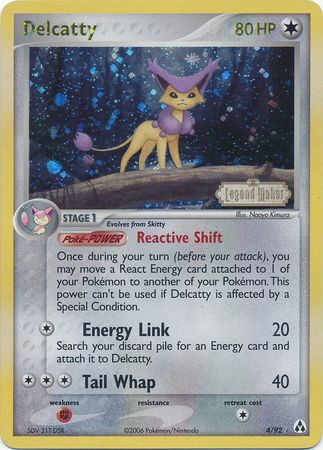 Delcatty (4/92) (Stamped) [EX: Legend Maker] | Jomio and Rueliete's Cards and Comics
