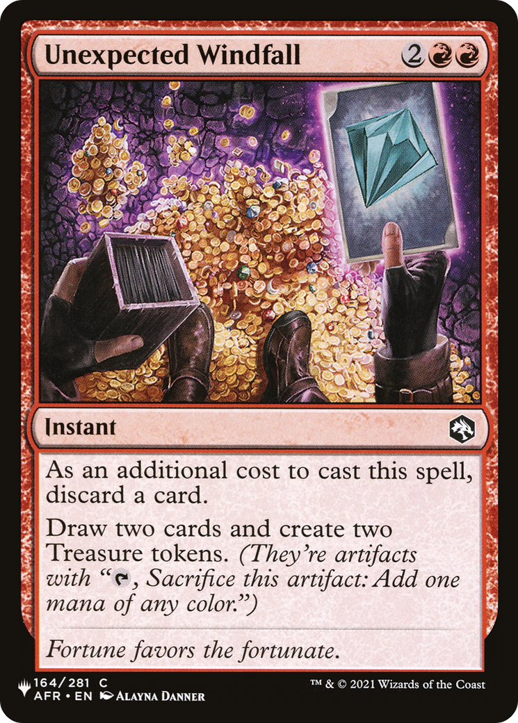 Unexpected Windfall [The List] | Jomio and Rueliete's Cards and Comics