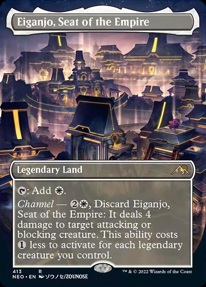 Eiganjo, Seat of the Empire (Borderless Alternate Art) [Kamigawa: Neon Dynasty] | Jomio and Rueliete's Cards and Comics