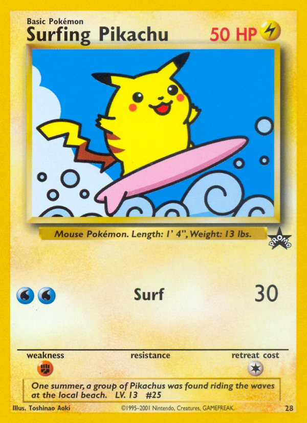 Surfing Pikachu (28) [Wizards of the Coast: Black Star Promos] | Jomio and Rueliete's Cards and Comics