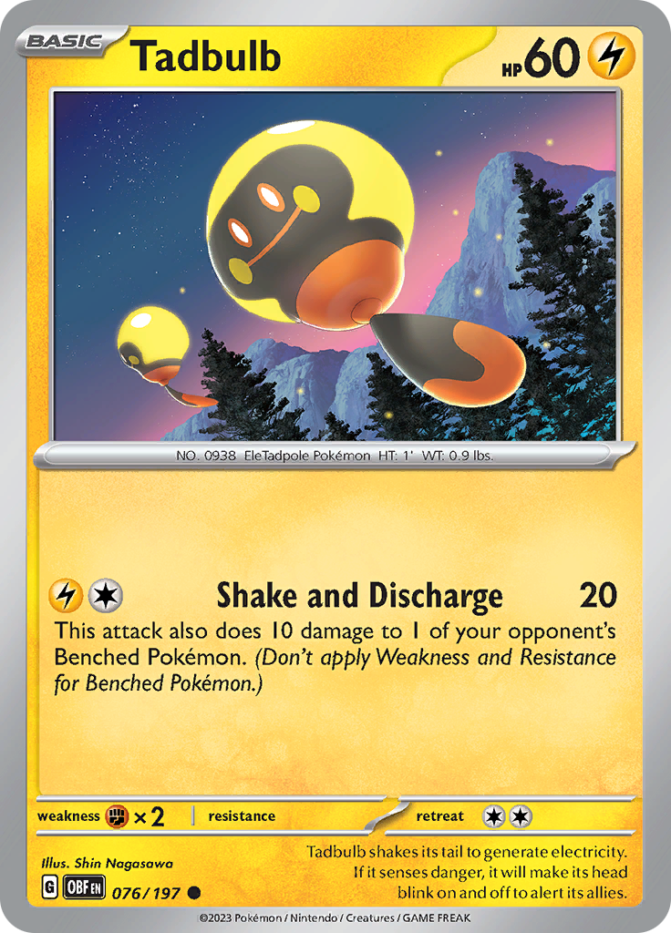 Tadbulb (076/197) [Scarlet & Violet: Obsidian Flames] | Jomio and Rueliete's Cards and Comics