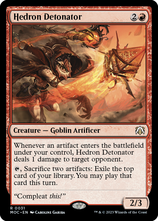 Hedron Detonator [March of the Machine Commander] | Jomio and Rueliete's Cards and Comics