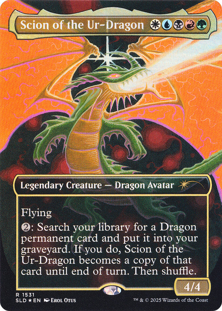 Scion of the Ur-Dragon (Rainbow Foil) [Secret Lair Drop Series] | Jomio and Rueliete's Cards and Comics