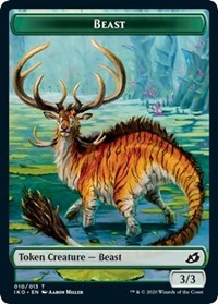 Beast // Human Soldier (005) Double-Sided Token [Ikoria: Lair of Behemoths Tokens] | Jomio and Rueliete's Cards and Comics