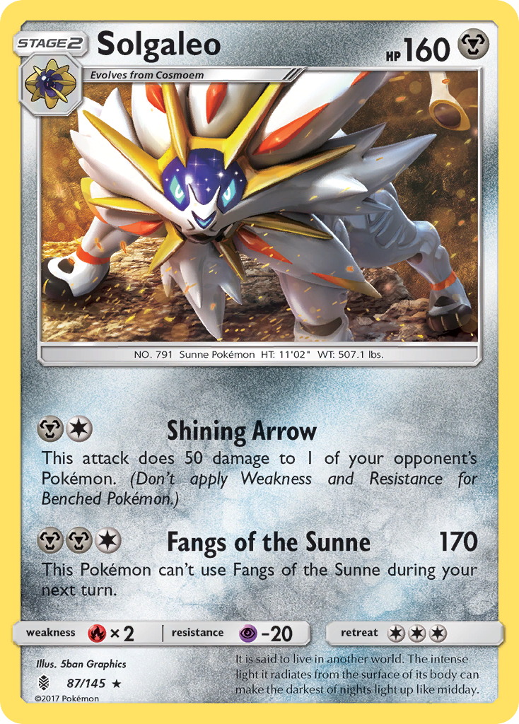 Solgaleo (87/145) [Sun & Moon: Guardians Rising] | Jomio and Rueliete's Cards and Comics