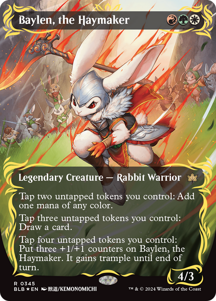 Baylen, the Haymaker (Raised Foil) [Bloomburrow] | Jomio and Rueliete's Cards and Comics