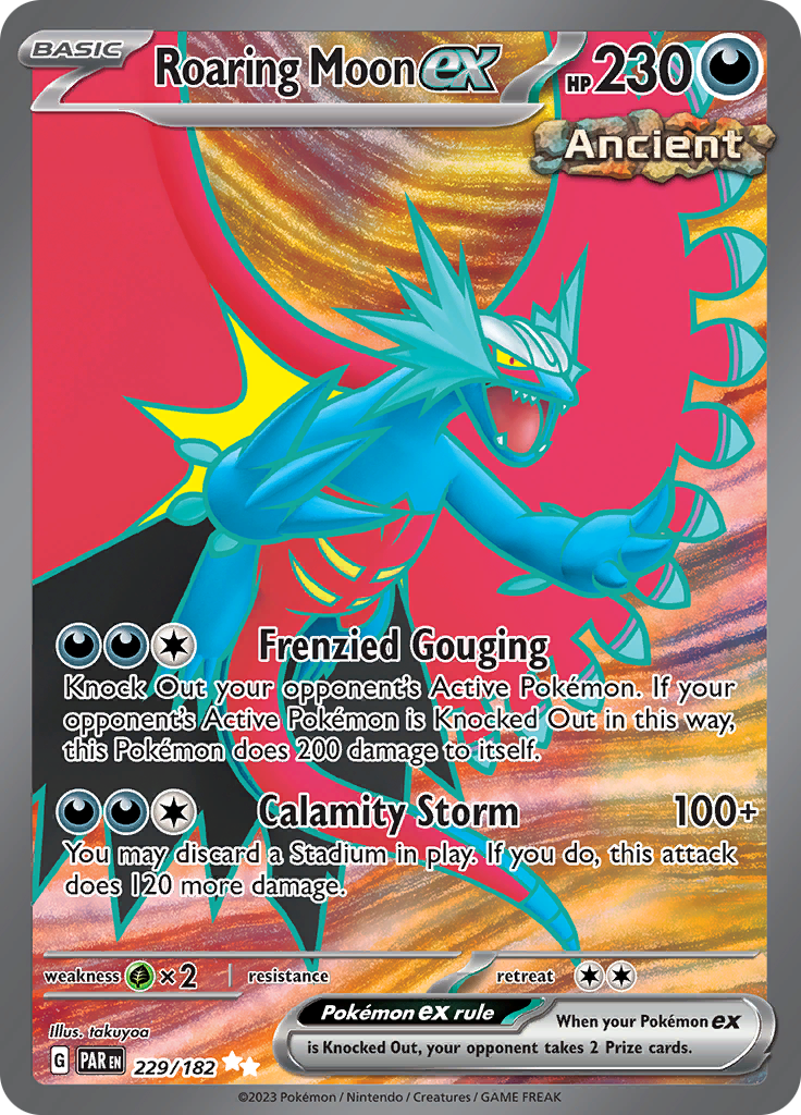 Roaring Moon ex (229/182) [Scarlet & Violet: Paradox Rift] | Jomio and Rueliete's Cards and Comics