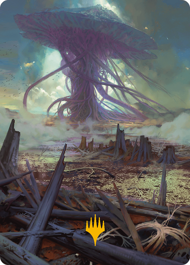 Swamp Art Card (Gold-Stamped Planeswalker Symbol) [Modern Horizons 3 Art Series] | Jomio and Rueliete's Cards and Comics