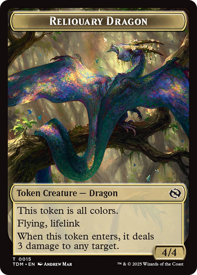 Reliquary Dragon // Dragon (0011) Double-Sided Token [Tarkir: Dragonstorm Tokens] | Jomio and Rueliete's Cards and Comics