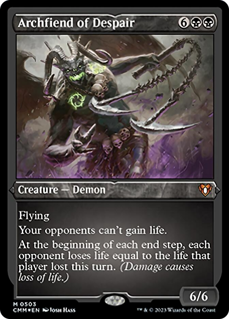 Archfiend of Despair (Foil Etched) [Commander Masters] | Jomio and Rueliete's Cards and Comics