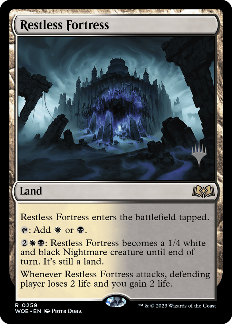 Restless Fortress (Promo Pack) [Wilds of Eldraine Promos] | Jomio and Rueliete's Cards and Comics