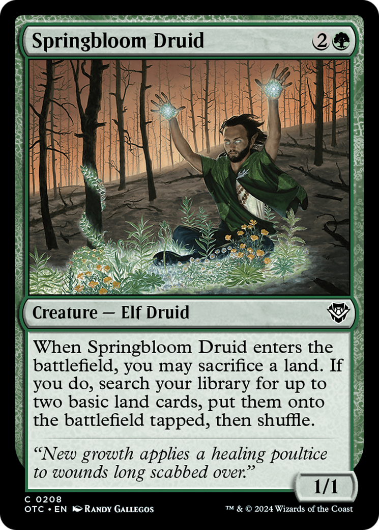 Springbloom Druid [Outlaws of Thunder Junction Commander] | Jomio and Rueliete's Cards and Comics