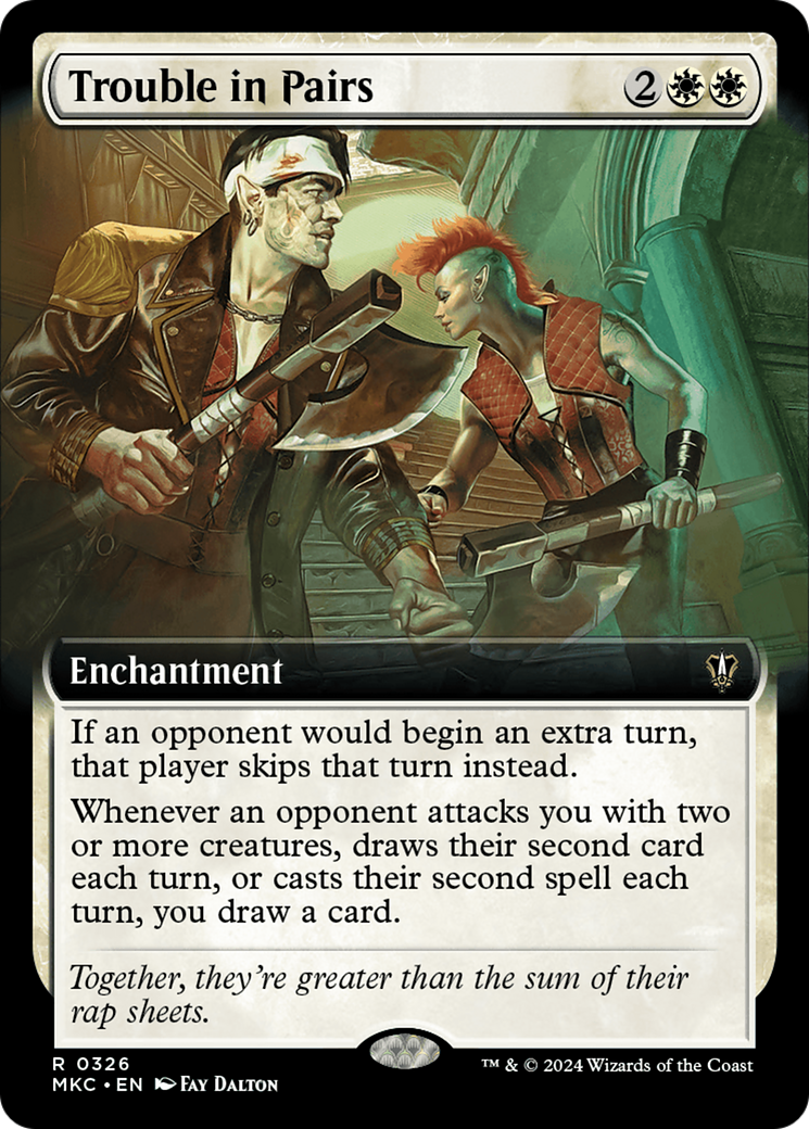 Trouble in Pairs (Extended Art) [Murders at Karlov Manor Commander] | Jomio and Rueliete's Cards and Comics