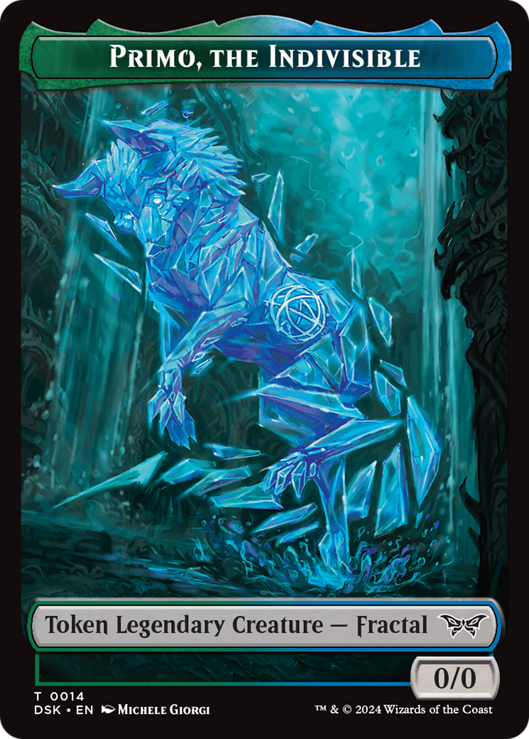 Primo, the Indivisible Token [Duskmourn: House of Horror Tokens] | Jomio and Rueliete's Cards and Comics