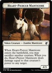 Heart-Piercer Manticore // Dragon Double-Sided Token [Commander 2019 Tokens] | Jomio and Rueliete's Cards and Comics