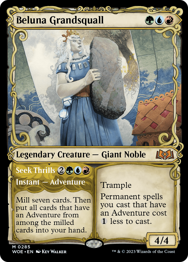 Beluna Grandsquall // Seek Thrills (Showcase) [Wilds of Eldraine] | Jomio and Rueliete's Cards and Comics