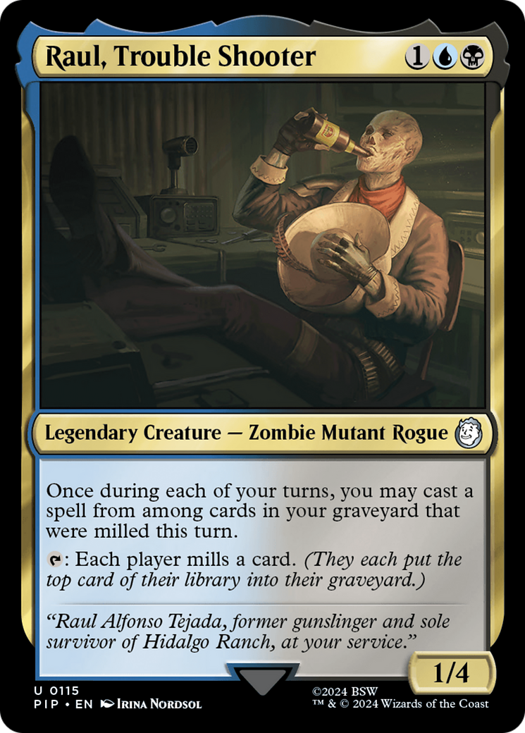 Raul, Trouble Shooter [Fallout] | Jomio and Rueliete's Cards and Comics