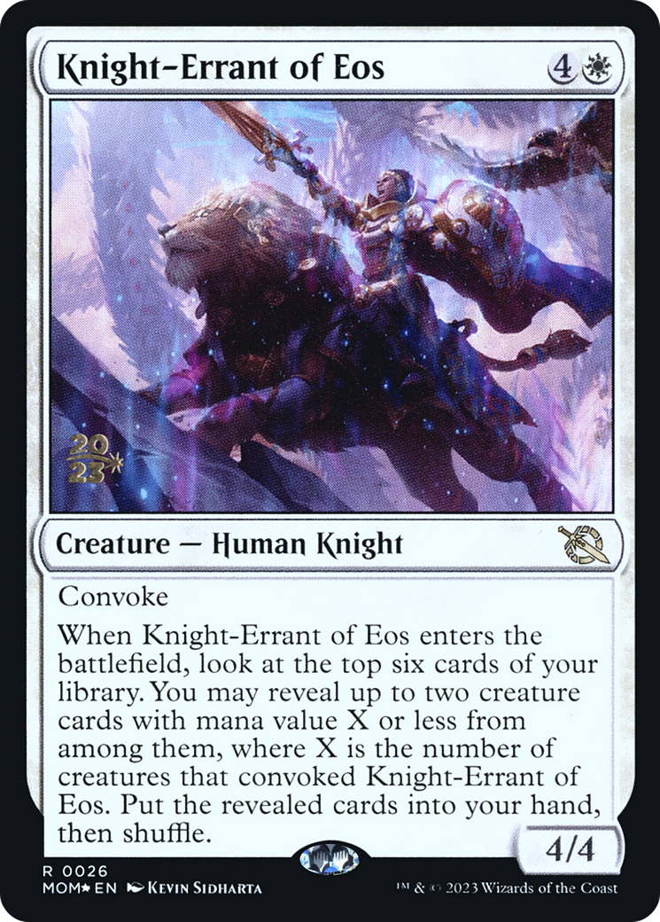 Knight-Errant of Eos [March of the Machine Prerelease Promos] | Jomio and Rueliete's Cards and Comics