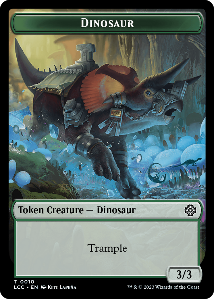 Copy // Dinosaur Double-Sided Token [The Lost Caverns of Ixalan Commander Tokens] | Jomio and Rueliete's Cards and Comics
