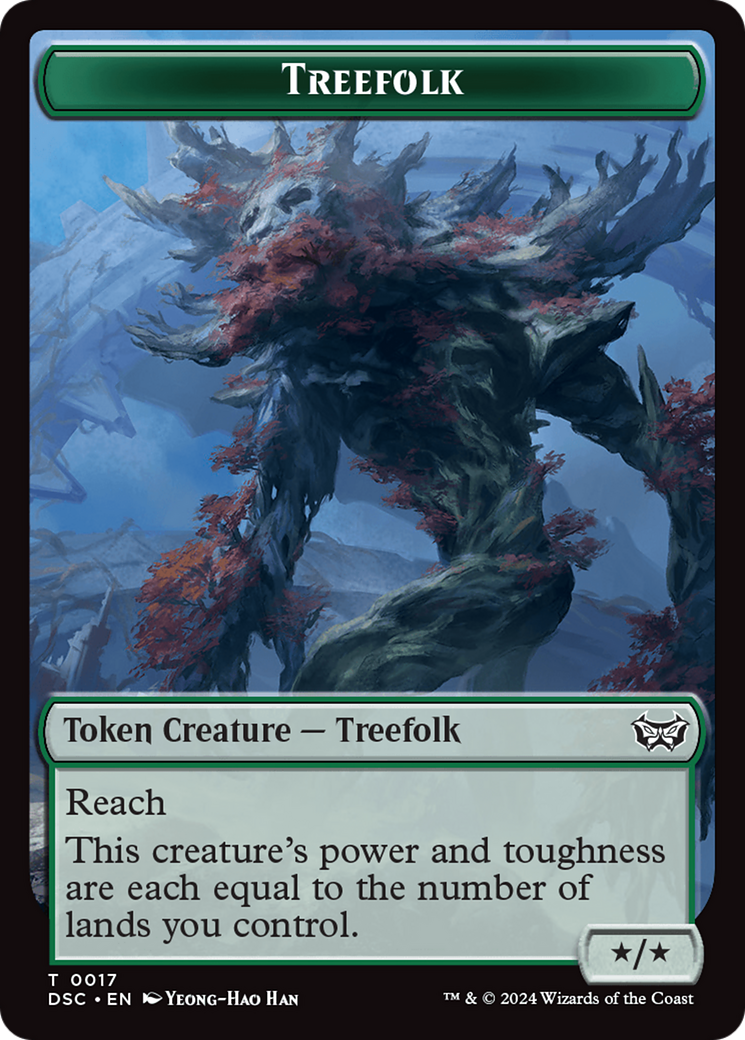 Treefolk // Spider Double-Sided Token [Duskmourn: House of Horror Commander Tokens] | Jomio and Rueliete's Cards and Comics