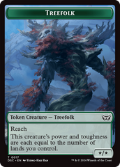 Treefolk // Spider Double-Sided Token [Duskmourn: House of Horror Commander Tokens] | Jomio and Rueliete's Cards and Comics