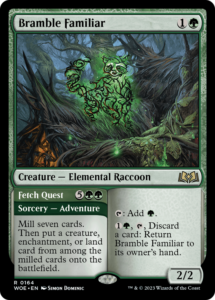 Bramble Familiar // Fetch Quest [Wilds of Eldraine] | Jomio and Rueliete's Cards and Comics