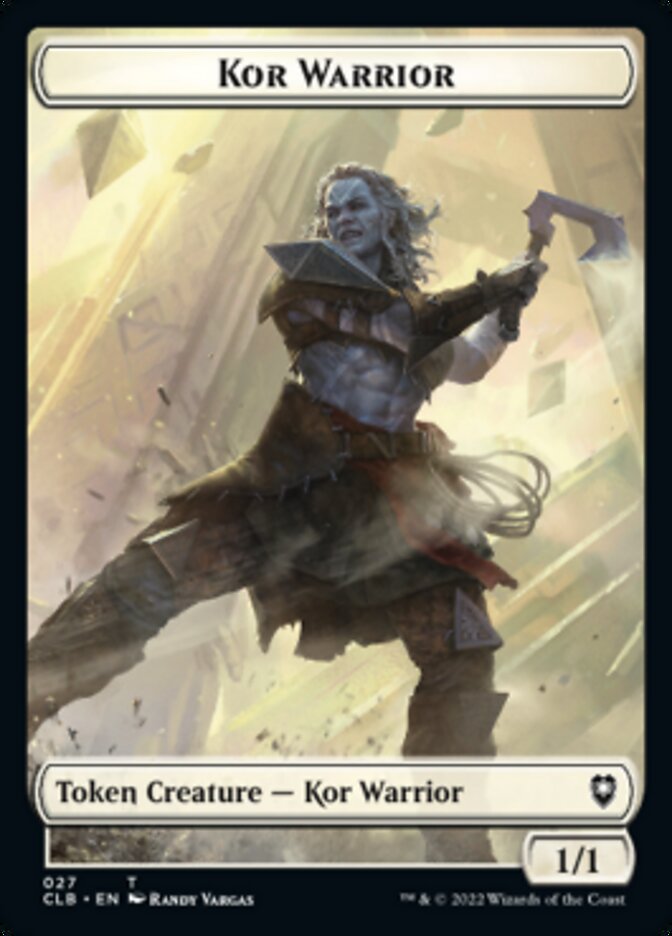 Kor Warrior // Treasure Double-Sided Token [Commander Legends: Battle for Baldur's Gate Tokens] | Jomio and Rueliete's Cards and Comics