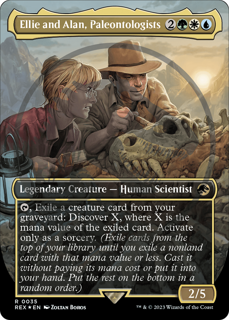 Ellie and Alan, Paleontologists (Emblem) (Borderless) [Jurassic World Collection Tokens] | Jomio and Rueliete's Cards and Comics