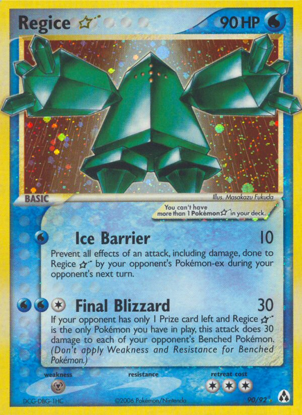 Regice Star (90/92) [EX: Legend Maker] | Jomio and Rueliete's Cards and Comics
