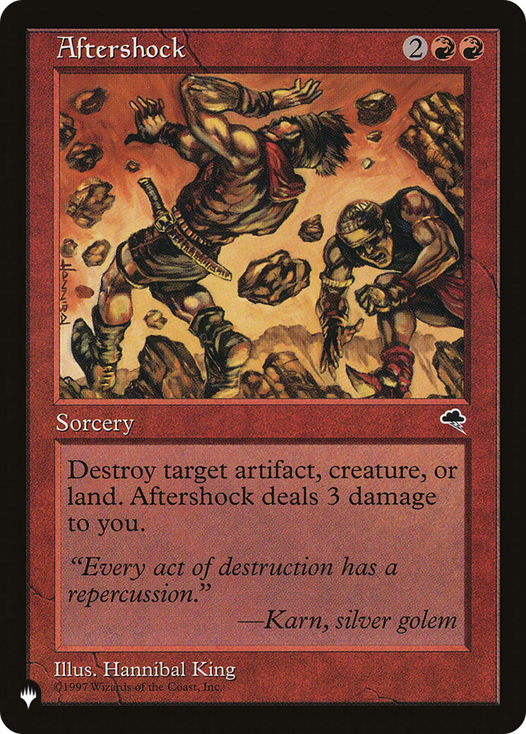 Aftershock [The List] | Jomio and Rueliete's Cards and Comics