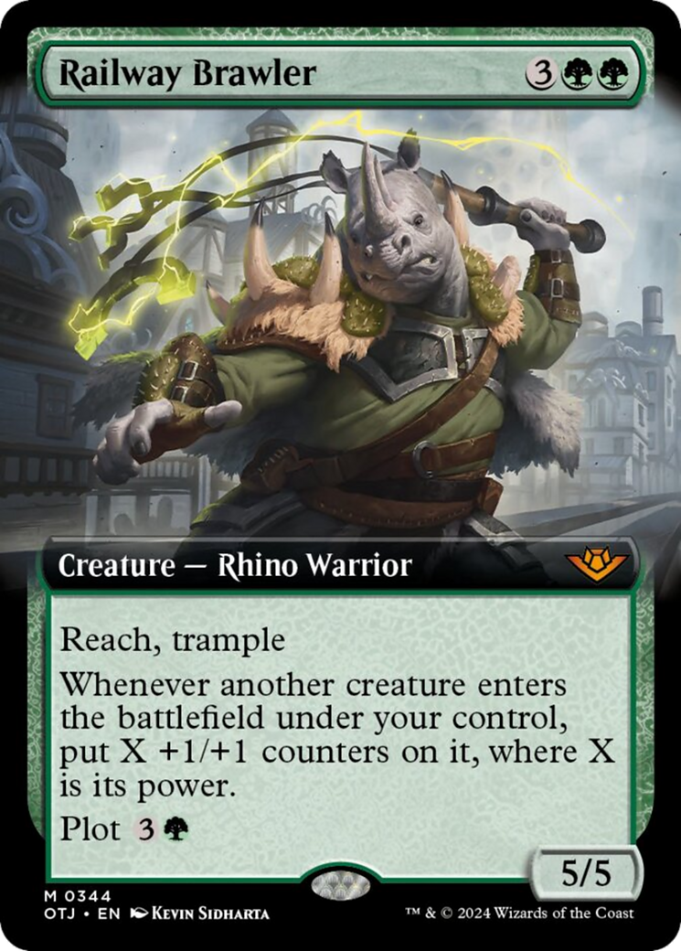 Railway Brawler (Extended Art) [Outlaws of Thunder Junction] | Jomio and Rueliete's Cards and Comics