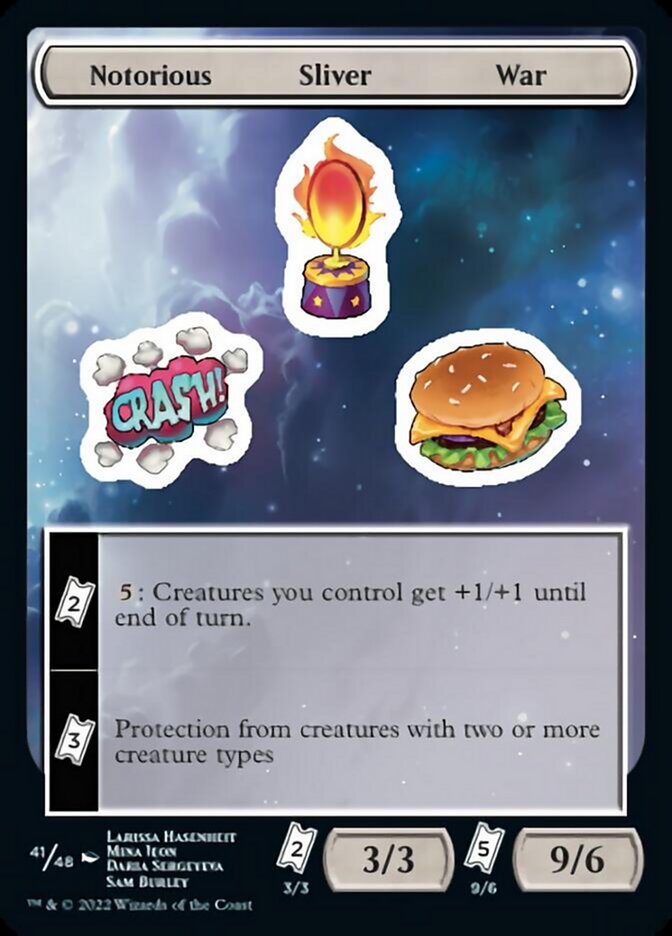 Notorious Sliver War [Unfinity Stickers] | Jomio and Rueliete's Cards and Comics