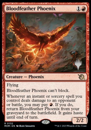 Bloodfeather Phoenix (Promo Pack) [March of the Machine Promos] | Jomio and Rueliete's Cards and Comics