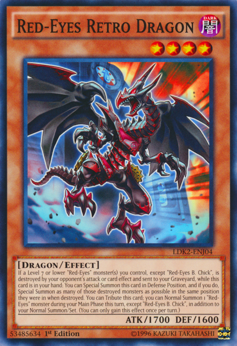 Red-Eyes Retro Dragon [LDK2-ENJ04] Common | Jomio and Rueliete's Cards and Comics