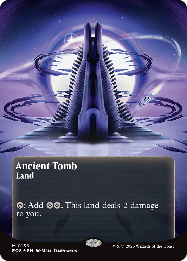 Ancient Tomb (0136) (Borderless) (Galaxy Foil) [Edge of Eternities: Stellar Sights] | Jomio and Rueliete's Cards and Comics