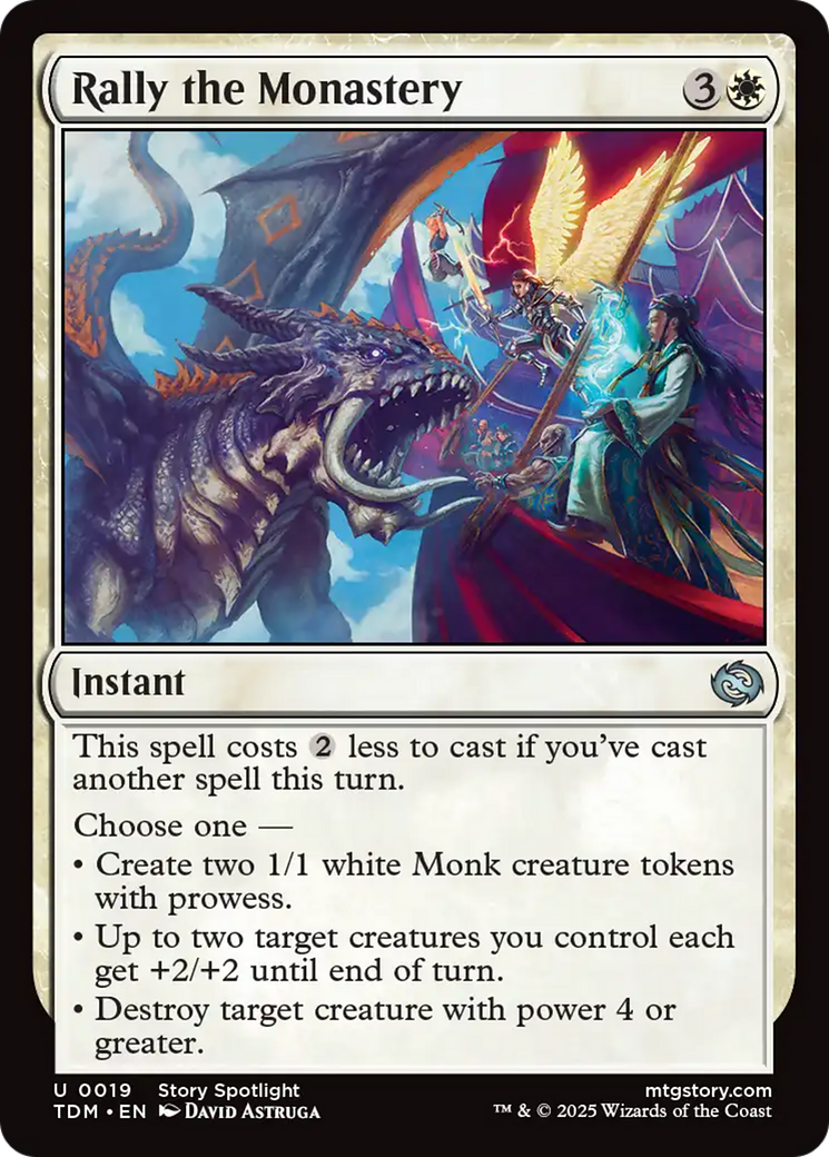 Rally the Monastery [Tarkir: Dragonstorm] | Jomio and Rueliete's Cards and Comics