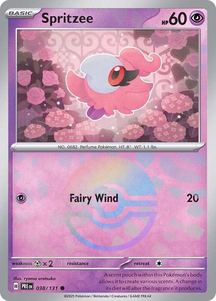 Spritzee (038/131) (Poke Ball Pattern) [Scarlet & Violet: Prismatic Evolutions] | Jomio and Rueliete's Cards and Comics