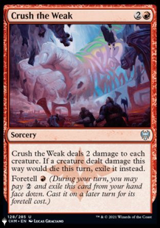 Crush the Weak [The List] | Jomio and Rueliete's Cards and Comics