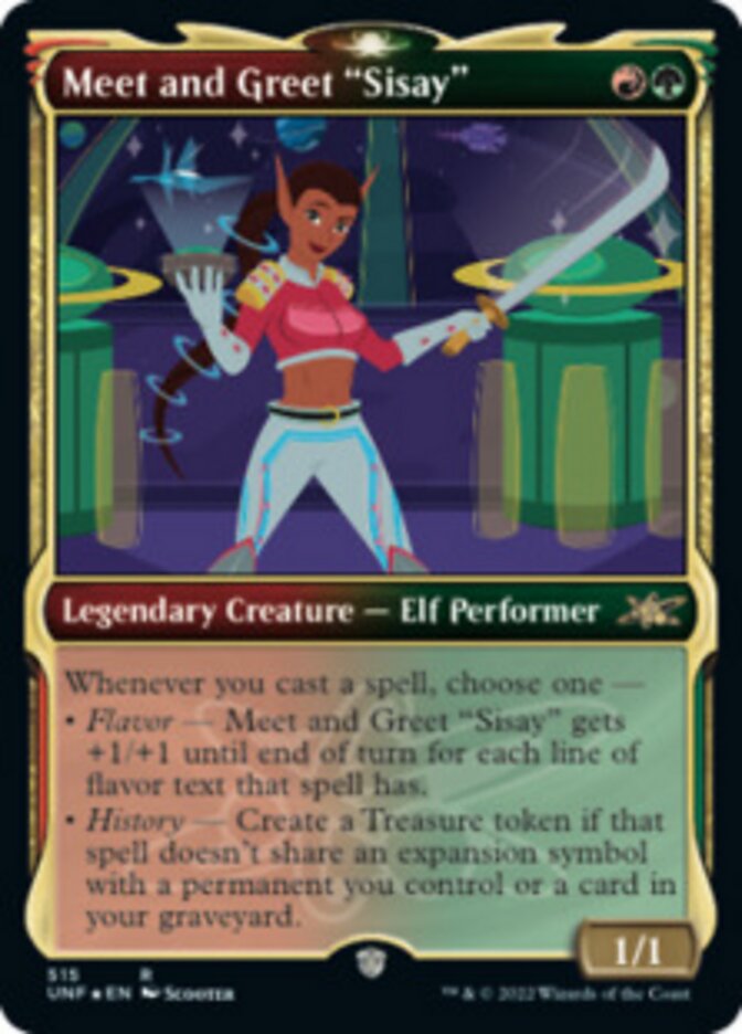 Meet and Greet "Sisay" (Showcase) (Galaxy Foil) [Unfinity] | Jomio and Rueliete's Cards and Comics