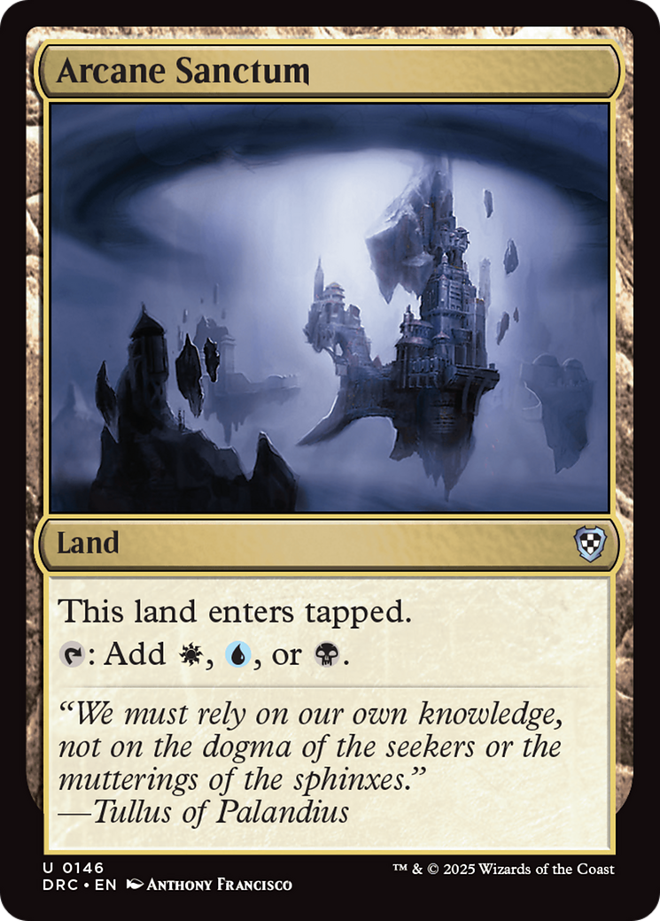Arcane Sanctum [Aetherdrift Commander] | Jomio and Rueliete's Cards and Comics