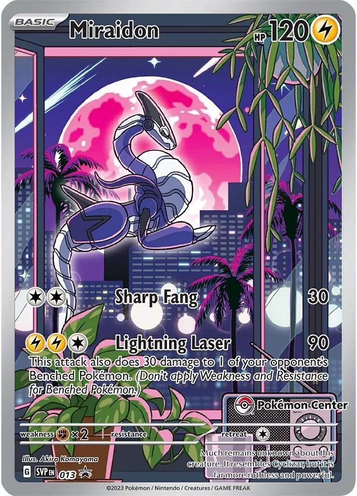 Miraidon (013) (Pokemon Center Exclusive) [Scarlet & Violet: Black Star Promos] | Jomio and Rueliete's Cards and Comics